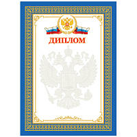 Диплом А4, BG, мелованный картон, синий фото Диплом А4, BG, мелованный картон, синий