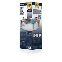 Каркасный бассейн с фильтр-насосом 1249 л/ч, "Steel Pro Max" 305х76 см, 4678 л, BESTWAY, 56408 фото Каркасный бассейн с фильтр-насосом 1249 л/ч, "Steel Pro Max" 305х76 см, 4678 л, BESTWAY, 56408
