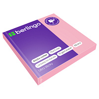 Самоклеящийся блок Berlingo "Ultra Sticky", 75*75мм, 100л., пастель, розовый фото Самоклеящийся блок Berlingo "Ultra Sticky", 75*75мм, 100л., пастель, розовый