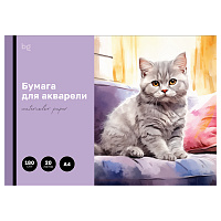 Папка для акварели, 20л., А4 BG "Котенок", 180г/м2 фото Папка для акварели, 20л., А4 BG "Котенок", 180г/м2