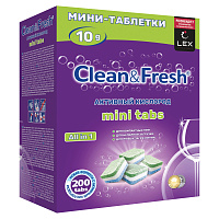 Таблетки для посудомоечных машин 200 шт., CLEAN&FRESH All IN 1 MINI TABS, Cd13200m фото Таблетки для посудомоечных машин 200 шт., CLEAN&FRESH All IN 1 MINI TABS, Cd13200m