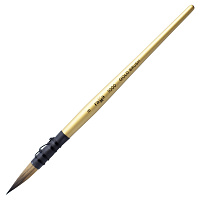 Кисть художественная синтетика Гамма "GOLD BRUSH", круглая №8, французское крепление, короткая ручка фото Кисть художественная синтетика Гамма "GOLD BRUSH", круглая №8, французское крепление, короткая ручка