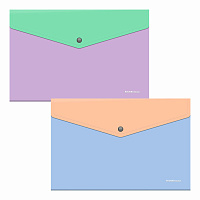 Папка-конверт с кнопкой ERICH KRAUSE "Matt Pastel Bloom", А4, до 120 листов, с карманом, ассорти, 0,18 мм, 61149 фото Папка-конверт с кнопкой ERICH KRAUSE "Matt Pastel Bloom", А4, до 120 листов, с карманом, ассорти, 0,18 мм, 61149