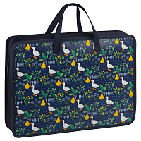 Папка с ручками А4 ArtSpace "Geese on blue", пластик, на молнии, 70мм фото Папка с ручками А4 ArtSpace "Geese on blue", пластик, на молнии, 70мм