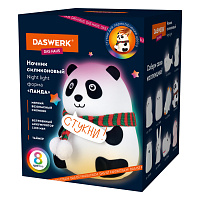 Ночник силиконовый LED "Панда" 106x112x136 мм, белый свет/RGB, таймер, USB, аккумулятор 1200 мАч, DASWERK, 238937 фото Ночник силиконовый LED "Панда" 106x112x136 мм, белый свет/RGB, таймер, USB, аккумулятор 1200 мАч, DASWERK, 238937