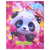 Дневник 1-4 класс 48 л., твердый, ЮНЛАНДИЯ, выборочный лак, с подсказом, "Панда", 107597