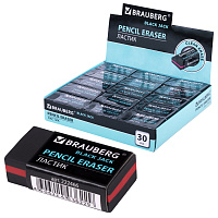 Ластик BRAUBERG "BlackJack", 40х20х11 мм, черный, прямоугольный, картонный держатель, 222466 фото Ластик BRAUBERG "BlackJack", 40х20х11 мм, черный, прямоугольный, картонный держатель, 222466