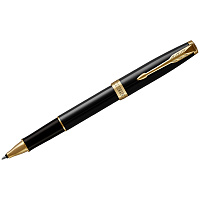 Ручка-роллер Parker "Sonnet Black Lacquer GT" черная, 0,8мм, подарочная упаковка фото Ручка-роллер Parker "Sonnet Black Lacquer GT" черная, 0,8мм, подарочная упаковка