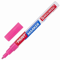 Маркер-краска лаковый EXTRA (paint marker) 2 мм, РОЗОВЫЙ, УСИЛЕННАЯ НИТРО-ОСНОВА, BRAUBERG, 151977 фото Маркер-краска лаковый EXTRA (paint marker) 2 мм, РОЗОВЫЙ, УСИЛЕННАЯ НИТРО-ОСНОВА, BRAUBERG, 151977