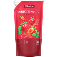 Мыло жидкое OfficeClean "Клубника", дой-пак, 500мл фото Мыло жидкое OfficeClean "Клубника", дой-пак, 500мл