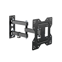 Кронштейн-крепление для ТВ настенный, до 30 кг, VESA 100х100-200х200, 23"-43", черный, SONNEN, 455947