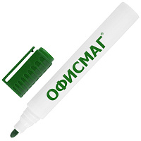 Маркер стираемый для белой доски ЗЕЛЕНЫЙ, ОФИСМАГ, круглый наконечник, 3 мм, 152221 фото Маркер стираемый для белой доски ЗЕЛЕНЫЙ, ОФИСМАГ, круглый наконечник, 3 мм, 152221