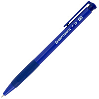 Ручка шариковая автоматическая BRAUBERG A-30 "WRITING 3.0", СИНЯЯ, пишущий узел 0,5 мм, линия письма 0,25 мм, 144339 фото Ручка шариковая автоматическая BRAUBERG A-30 "WRITING 3.0", СИНЯЯ, пишущий узел 0,5 мм, линия письма 0,25 мм, 144339