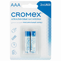 Батарейки алкалиновые "мизинчиковые" КОМПЛЕКТ 2 шт., CROMEX Alkaline, AAA (LR03, 24А), блистер, 457129 фото Батарейки алкалиновые "мизинчиковые" КОМПЛЕКТ 2 шт., CROMEX Alkaline, AAA (LR03, 24А), блистер, 457129