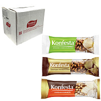Конфеты KONFESTA ассорти (соленая карамель, шоколадно-ореховая, орехово-сливочная), 1100 г