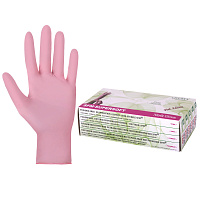 Перчатки нитриловые смотровые SFM Supersoft PINK, 100 пар (200 шт.), размер M (средний), розовые фото Перчатки нитриловые смотровые SFM Supersoft PINK, 100 пар (200 шт.), размер M (средний), розовые