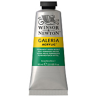 Краска акриловая художественная Winsor&Newton "Galeria", 60мл, туба, перманентный зеленый, средний фото Краска акриловая художественная Winsor&Newton "Galeria", 60мл, туба, перманентный зеленый, средний