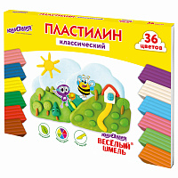 Пластилин классический ЮНЛАНДИЯ "ВЕСЁЛЫЙ ШМЕЛЬ", 36 цветов, 720 грамм, СО СТЕКОМ, ВЫСШЕЕ КАЧЕСТВО, 106434 фото Пластилин классический ЮНЛАНДИЯ "ВЕСЁЛЫЙ ШМЕЛЬ", 36 цветов, 720 грамм, СО СТЕКОМ, ВЫСШЕЕ КАЧЕСТВО, 106434