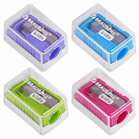 Точилка BRAUBERG KIDS "MINI", с контейнером, пластиковая, пастельные цвета ассорти, 271944 фото Точилка BRAUBERG KIDS "MINI", с контейнером, пластиковая, пастельные цвета ассорти, 271944