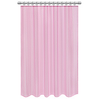 Шторка для ванной ПОЛИЭСТЕР, 180х200 см, кольца в комплекте, РОЗОВЫЙ БРИЛЛИАНТ, PRIMILA (ПРИМИЛА), 700098