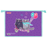 Папка для тетрадей ПИФАГОР А4, 1 отделение, картон/пластик, на молнии, "Bike cats", 272125 фото Папка для тетрадей ПИФАГОР А4, 1 отделение, картон/пластик, на молнии, "Bike cats", 272125