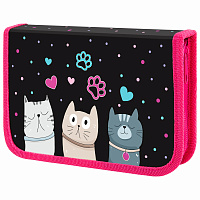 Пенал ЮНЛАНДИЯ, 1 отделение, картон с эффектом soft-touch, 19х11 см, "Cat squad", 273493 фото Пенал ЮНЛАНДИЯ, 1 отделение, картон с эффектом soft-touch, 19х11 см, "Cat squad", 273493