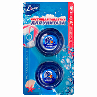 Таблетки чистящие для унитаза 2 шт. х 50 г LIAARA (Лиара) "Морская свежесть", 00000270 фото Таблетки чистящие для унитаза 2 шт. х 50 г LIAARA (Лиара) "Морская свежесть", 00000270