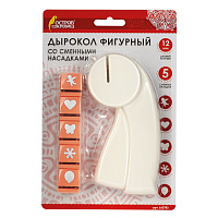 Дырокол фигурный, со сменными насадками, 5 штук, ОСТРОВ СОКРОВИЩ, 662783 фото Дырокол фигурный, со сменными насадками, 5 штук, ОСТРОВ СОКРОВИЩ, 662783