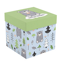 Коробка складная подарочная MESHU "Cute bear", (15*15*15см) фото Коробка складная подарочная MESHU "Cute bear", (15*15*15см)