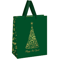 Пакет подарочный 26*32*12см MESHU "Christmas tree", фольга, матовая ламинация фото Пакет подарочный 26*32*12см MESHU "Christmas tree", фольга, матовая ламинация