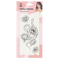 Наклейка-тату MESHU, "Snakes and flowers", 8*17см, инд. уп., европодвес фото Наклейка-тату MESHU, "Snakes and flowers", 8*17см, инд. уп., европодвес