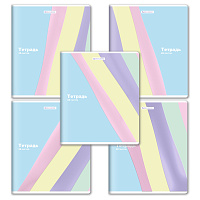 Тетрадь А5 48 л. BRAUBERG скоба, клетка, выборочный лак, кросс-серия PASTEL, 405189