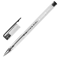 Ручка гелевая STAFF "Basic" GP-789, ЧЕРНАЯ, корпус прозрачный, хромированные детали, узел 0,5 мм, 142789 фото Ручка гелевая STAFF "Basic" GP-789, ЧЕРНАЯ, корпус прозрачный, хромированные детали, узел 0,5 мм, 142789
