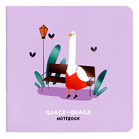 Записная книжка 170*170мм 40л. на скрепке MESHU "Quack-Quack", soft-touch ламинация, выборочный УФ-лак, блок без линовки, 80г/м2 фото Записная книжка 170*170мм 40л. на скрепке MESHU "Quack-Quack", soft-touch ламинация, выборочный УФ-лак, блок без линовки, 80г/м2