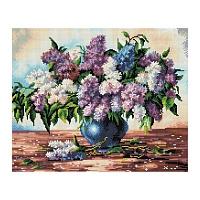 Алмазная мозаика ТРИ СОВЫ "Букет сирени", 40*50см, холст, картонная коробка с пластиковой ручкой фото Алмазная мозаика ТРИ СОВЫ "Букет сирени", 40*50см, холст, картонная коробка с пластиковой ручкой
