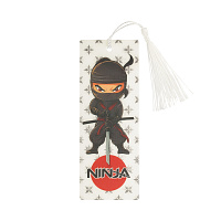 Закладка для книг 3D с линейкой, 150*55мм, ArtSpace "Ninja", декоративный шнурок фото Закладка для книг 3D с линейкой, 150*55мм, ArtSpace "Ninja", декоративный шнурок