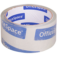 Клейкая лента упаковочная OfficeSpace, 48мм*40м, 38мкм, крист. чистая, ШК фото Клейкая лента упаковочная OfficeSpace, 48мм*40м, 38мкм, крист. чистая, ШК