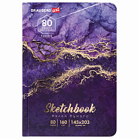Скетчбук, белая бумага 160 г/м2, 145х203 мм, 80 л., твердая обложка, BRAUBERG ART CLASSIC "Мрамор", 114592 фото Скетчбук, белая бумага 160 г/м2, 145х203 мм, 80 л., твердая обложка, BRAUBERG ART CLASSIC "Мрамор", 114592