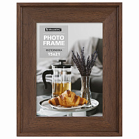 Рамка 15х21 см небьющаяся, багет 40 мм пластик, BRAUBERG "Walnut", цвет орех, 391264 фото Рамка 15х21 см небьющаяся, багет 40 мм пластик, BRAUBERG "Walnut", цвет орех, 391264