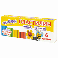 Пластилин мягкий ЮНЛАНДИЯ "ВЕСЕЛЫЙ ШМЕЛЬ", 6 цветов, 90 г, СО СТЕКОМ, 106671 фото Пластилин мягкий ЮНЛАНДИЯ "ВЕСЕЛЫЙ ШМЕЛЬ", 6 цветов, 90 г, СО СТЕКОМ, 106671