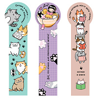 Закладка для книг, 50*200мм, MESHU "Book cats", ассорти фото Закладка для книг, 50*200мм, MESHU "Book cats", ассорти