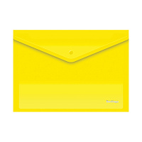 Папка-конверт на кнопке Berlingo, А4, 180мкм, желтая