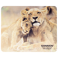 Коврик для мыши SONNEN "LIONS", резина + ткань, 220х180х3 мм, 513310 фото Коврик для мыши SONNEN "LIONS", резина + ткань, 220х180х3 мм, 513310