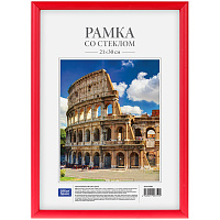 Рамка пластиковая 21*30см, OfficeSpace, №1, красная фото Рамка пластиковая 21*30см, OfficeSpace, №1, красная