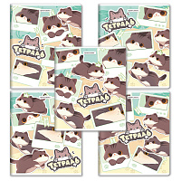 Тетрадь А5 48 л. BRAUBERG скоба, клетка, выборочный лак, кросс-серия МИЛЫЕ КОТЫ, 405193