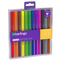 Двусторонние фломастеры для скетчинга "Brush&Fineliner", 12цв, кисть+линер, смываемые, РЕТ бокс, европодвес фото Двусторонние фломастеры для скетчинга "Brush&Fineliner", 12цв, кисть+линер, смываемые, РЕТ бокс, европодвес