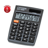 Калькулятор карманный Citizen SLD-100NR, 8 разрядов, двойное питание, 58*88*10мм, черный фото Калькулятор карманный Citizen SLD-100NR, 8 разрядов, двойное питание, 58*88*10мм, черный