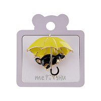 Брошь MESHU "Cat and umbrella", европодвес фото Брошь MESHU "Cat and umbrella", европодвес