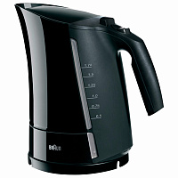 Чайник BRAUN WK-300, 1,7 л, 2200 Вт, закрытый нагревательный элемент, пластик, черный фото Чайник BRAUN WK-300, 1,7 л, 2200 Вт, закрытый нагревательный элемент, пластик, черный