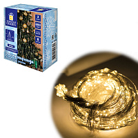 Электрогирлянда-конский хвост уличная, 3 м, 600 LED, тёплый белый, 220 V, контроллер, ЗОЛОТАЯ СКАЗКА, 592553